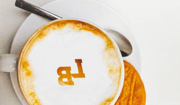 photo of coffee with LB logo